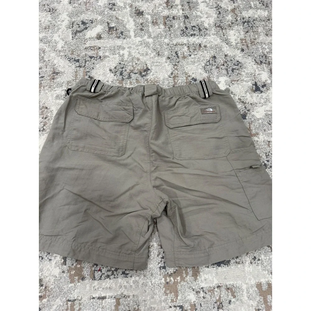 The North Face Mens Class V Belted Cargo Shorts Khaki Nylon‎ Hiking Large Long